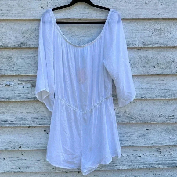 Kona Sol Women's Off the Shoulder Cover Up
Romper - White XL - Picture 5 of 9
